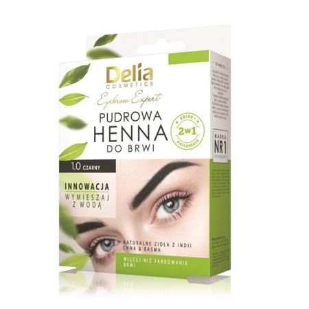 Delia Pudrowa Henna do brwi 1.0 Czarna