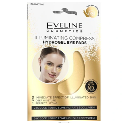 Eveline Hydrożelowe Płatki Oczy Rozświetlający Kompres
